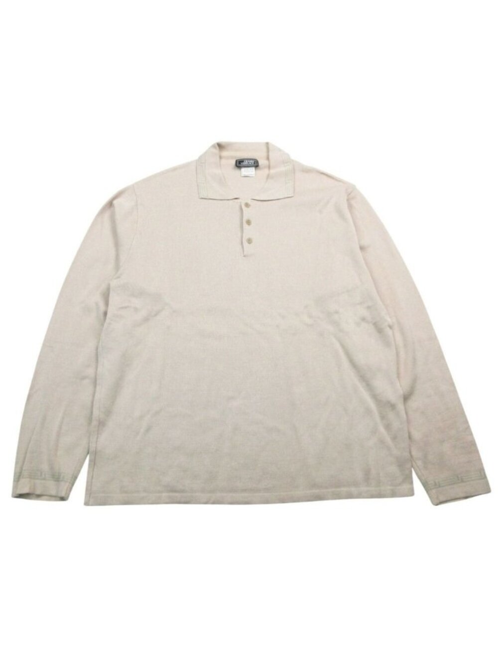 Versace Vintage Gianni Gurka Logo Knit Polo Shirt Long Sleeve